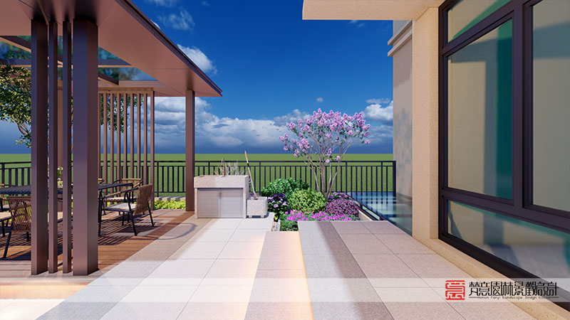 滎陽金苑陽光里99㎡庭院設(shè)計(jì)