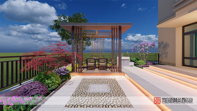 滎陽金苑陽光里99㎡庭院設(shè)計(jì)