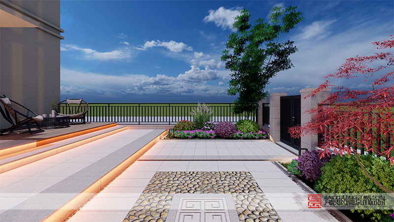 滎陽金苑陽光里99㎡庭院設(shè)計(jì)