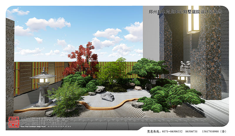 鄭州商業(yè)中心別墅庭院設(shè)計(jì),鄭州別墅庭院設(shè)計(jì)