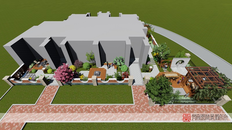 鄭州庭院設(shè)計(jì),登封庭院設(shè)計(jì),天和英倫莊園庭院設(shè)計(jì)