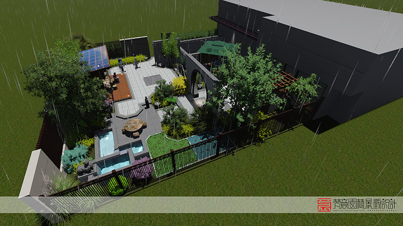 鄭州庭院設(shè)計(jì),鄭州萬科天倫紫臺庭院設(shè)計(jì)