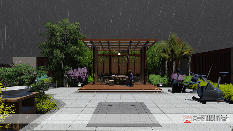 鄭州庭院設(shè)計(jì),鄭州萬科天倫紫臺庭院設(shè)計(jì)